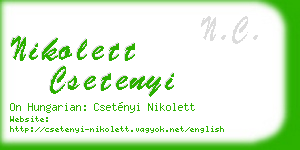 nikolett csetenyi business card